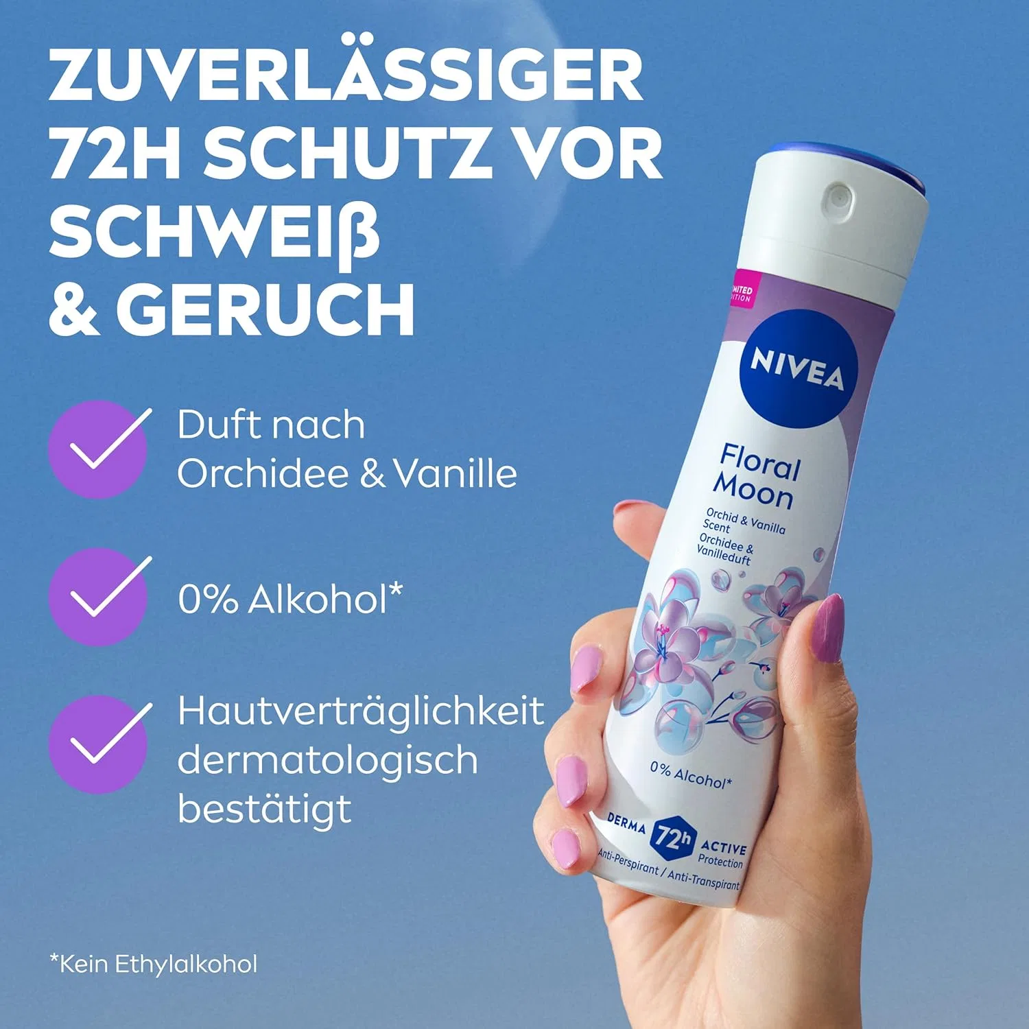 Дезодорант-антиперспирант NIVEA Floral Moon Limited Edition, 150 мл — фото 2