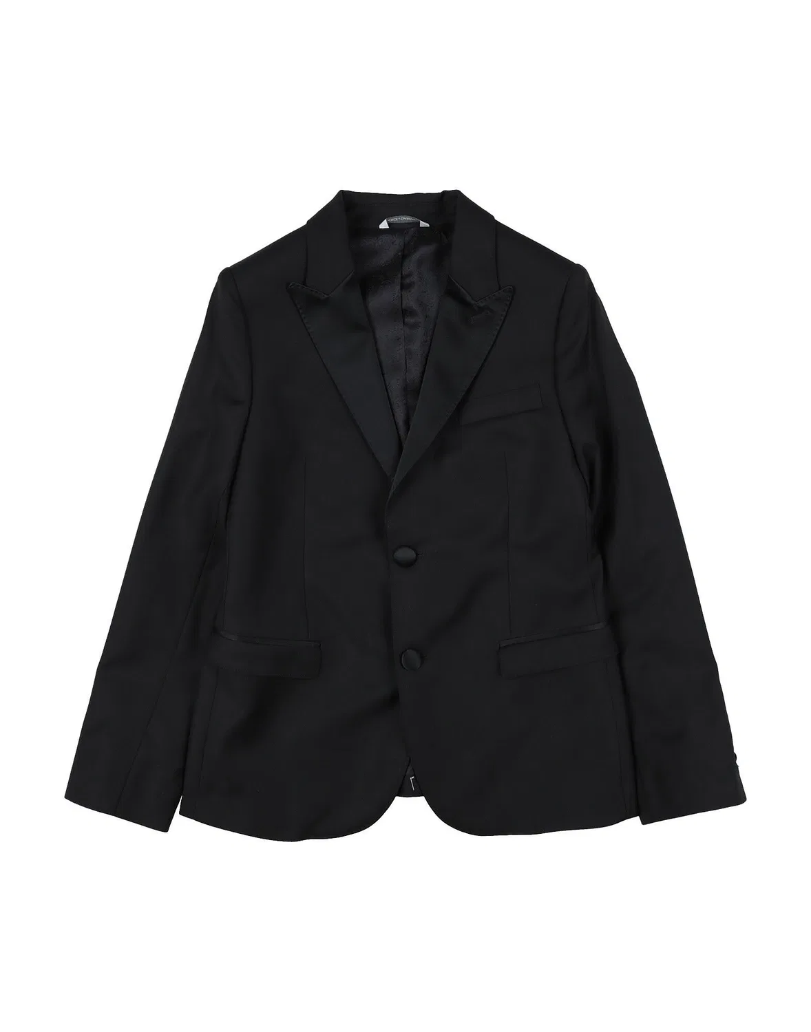 Детский однобортный пиджак из шерсти Dolce&Gabbana, черный