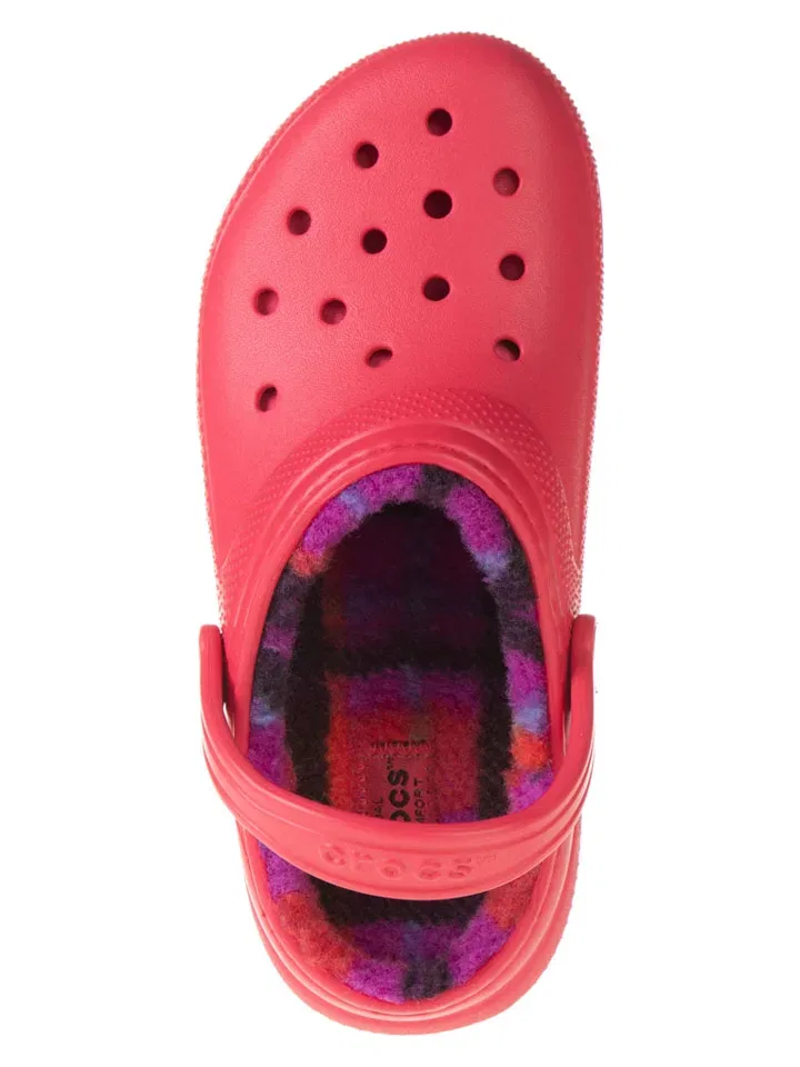 Сабо с подкладкой Lined Bold Check Crocs, красный — фото 4