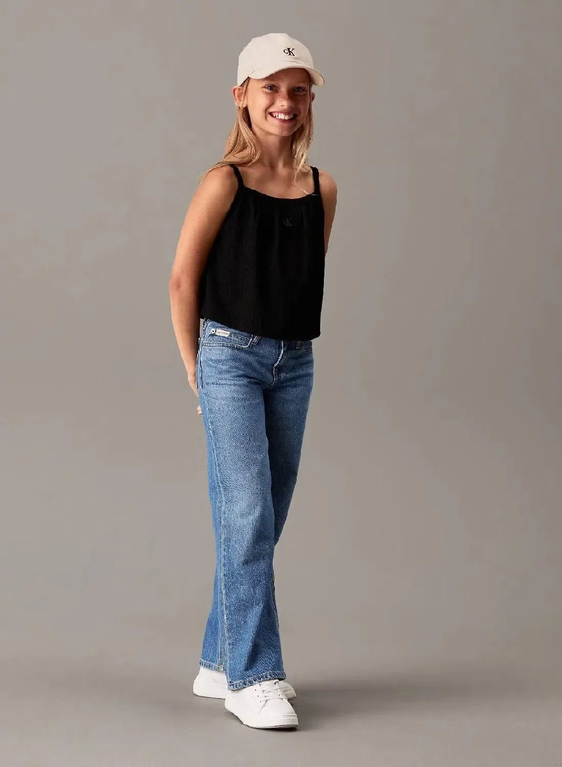 Топ на бретелях свободного кроя с эффектом крэш Calvin Klein Jeans, черный — фото 4