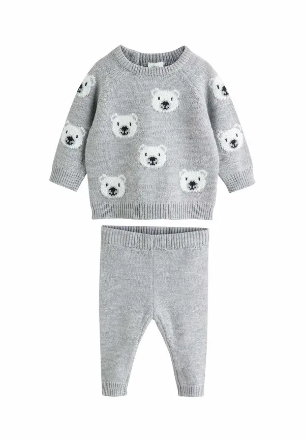 Комплект из джемпера и брюк с животными Regular fit - set - jumper Next, Grey Bear, серый