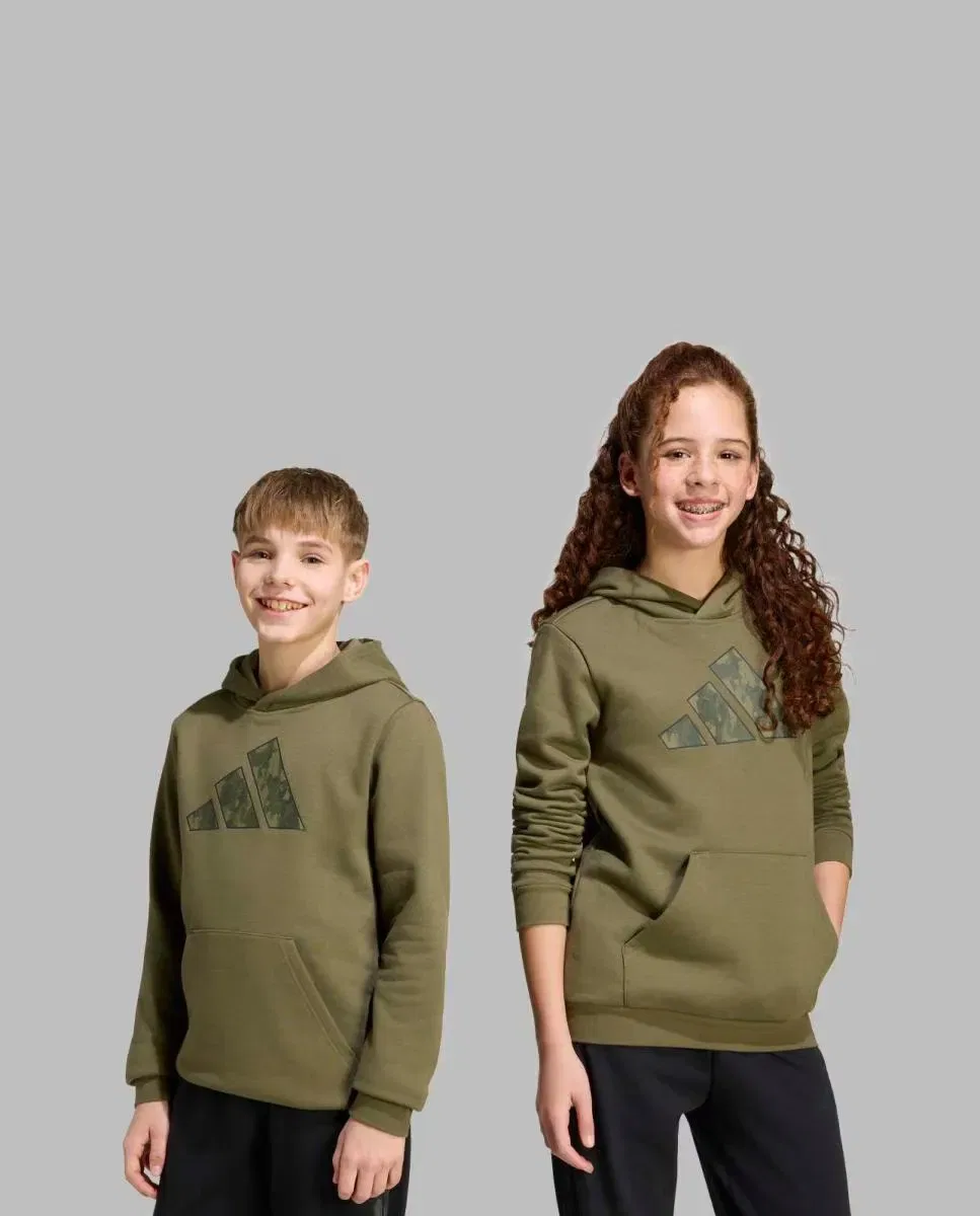 Детская худи с камуфляжным принтом adidas, Verde