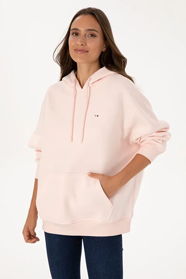 Женские свитшот с капюшоном U.S. Polo Assn., Light Pink