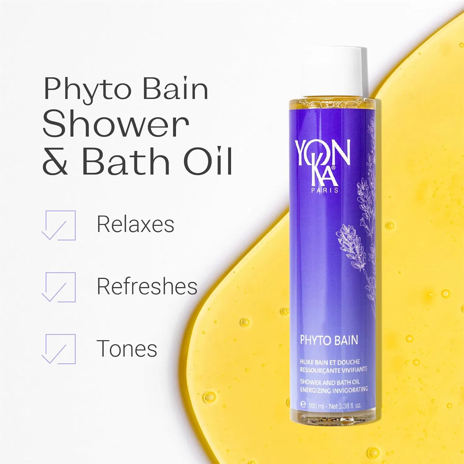Масло для ванны и душа Yonka Phyto-Bath, 100 мл, Лаванда — фото 2