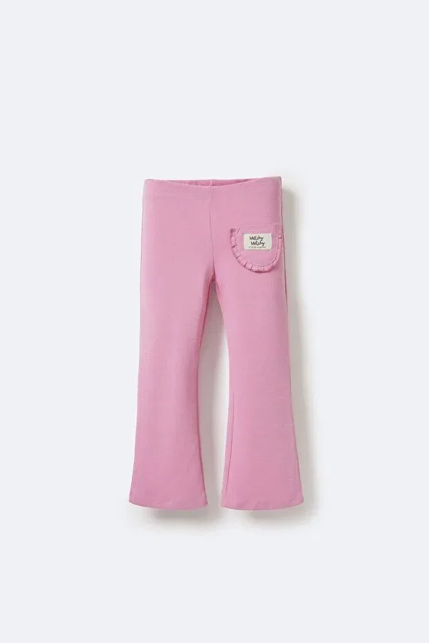Детские леггинсы для девочек хлопковые клеш Matchy Matchy, Pink