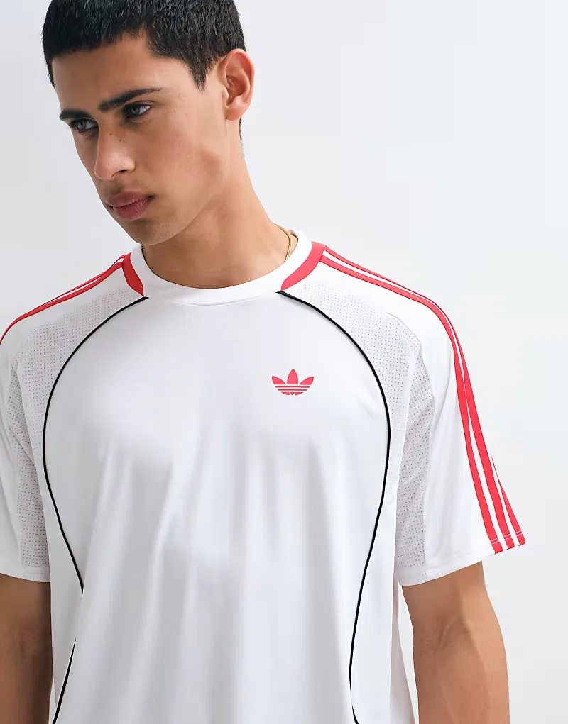 Футболка teamgeist Adidas Originals, белый/красный — фото 2