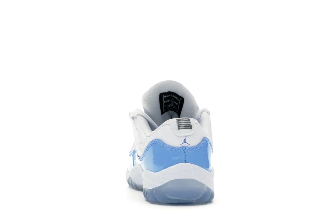 Детские кроссовки с низким верхом Jordan 11 Retro Low Jordan, White/University Blue-Black — фото 4