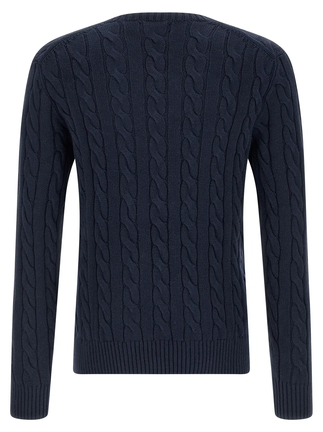 Мужской свитер с текстурным плетением Blue Cotton Cardigan Polo Ralph Lauren, Blue — фото 2