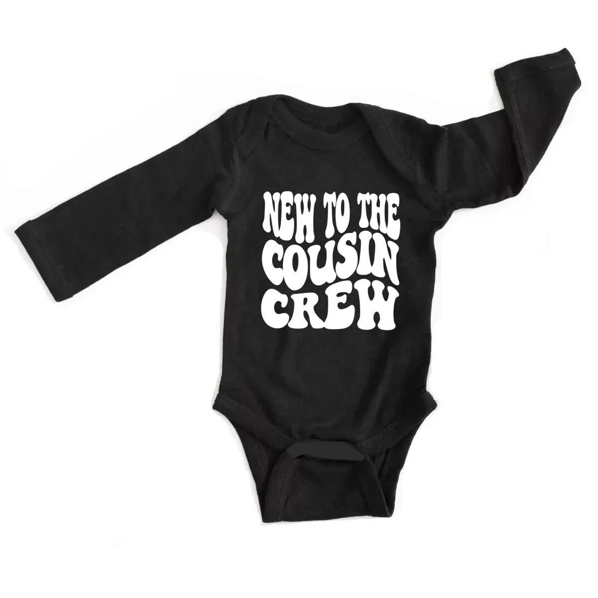 Детский боди с длинным рукавом New To The Cousin Crew The Juniper Shop, Black