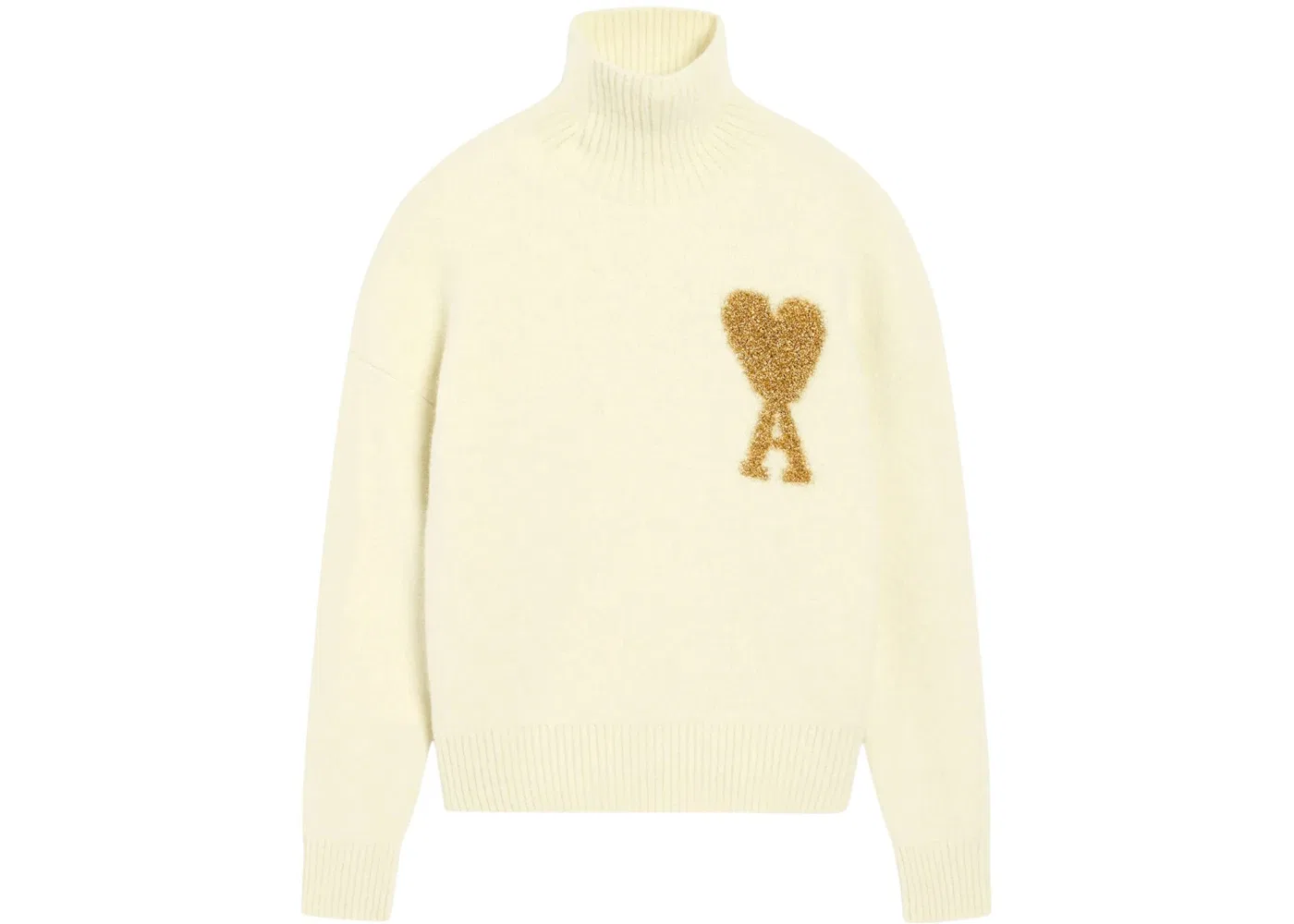 Унисекс пуловер с принтом Ami De Coeur Ami Paris, White/Gold
