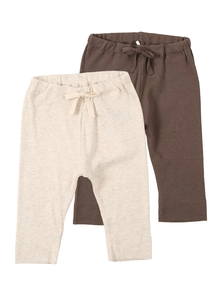 Брюки NAME IT Regular Pants 'NBNKAB' темно-коричневого и шерстяного белого цвета