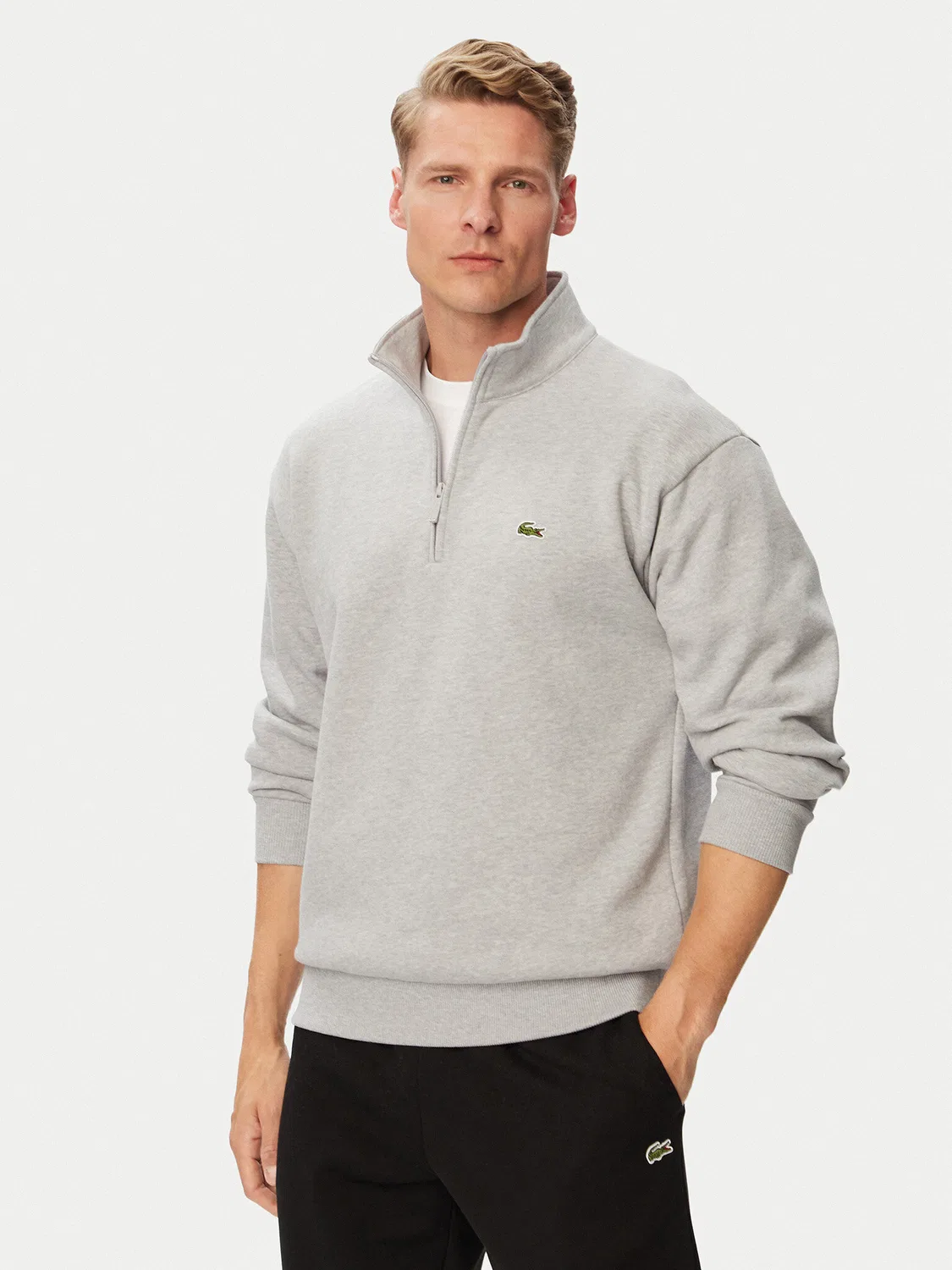 Мужская толстовка стандартного кроя Lacoste, серый