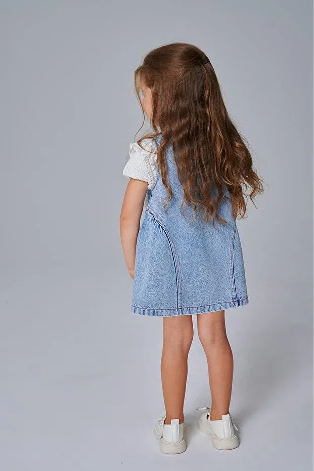 Детское платье для девочек джинсовое Lia Lea, Navy Blue — фото 4