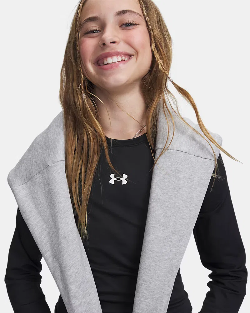Лонгслив утепляющий с четырехсторонней растяжкой ColdGear UnderArmour, Black/White — фото 3