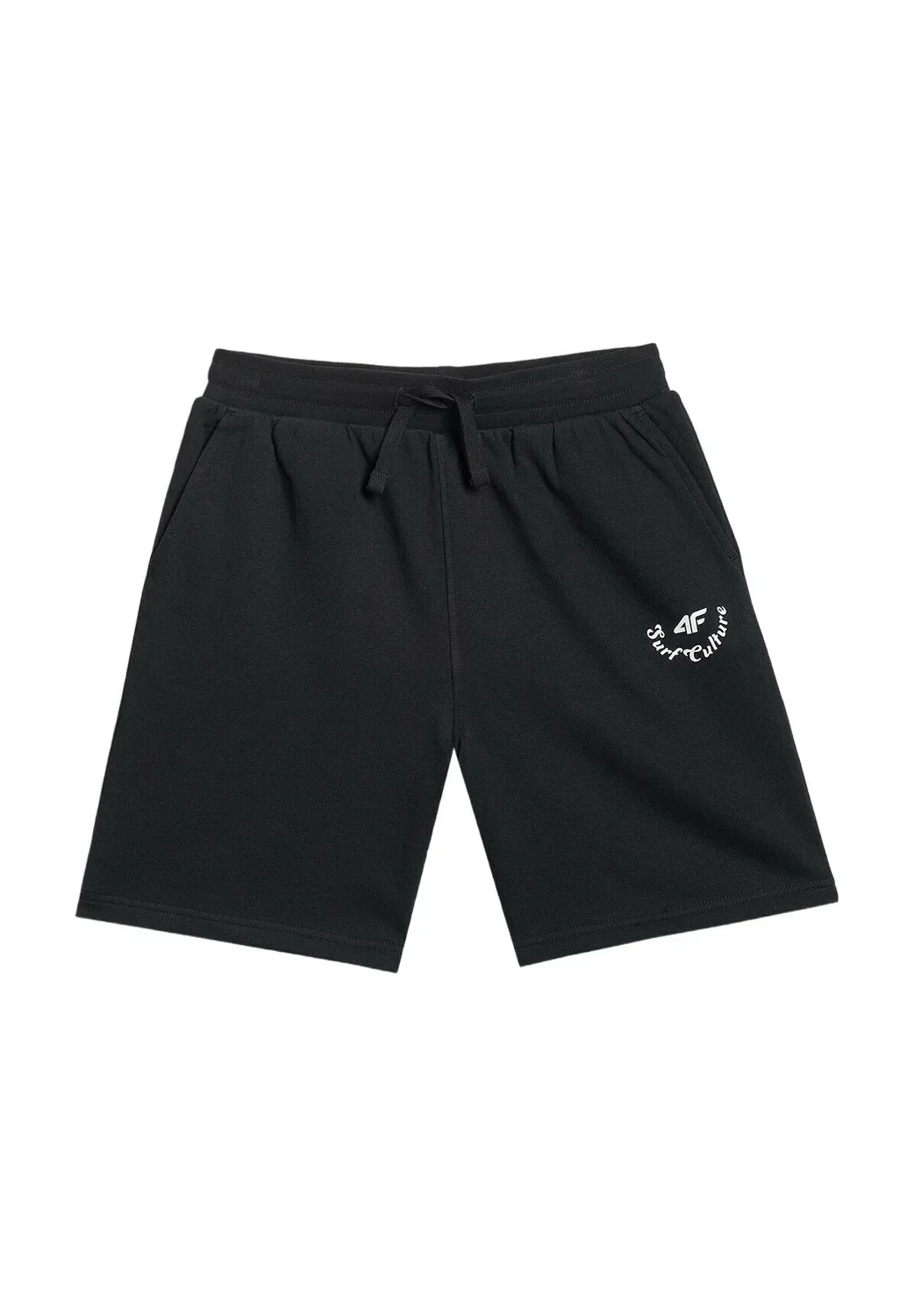 Spodenki dresowe chłopięce - czarne 122 (6-7 лат) - спортивные шорты 4F, Deep Black — фото 3