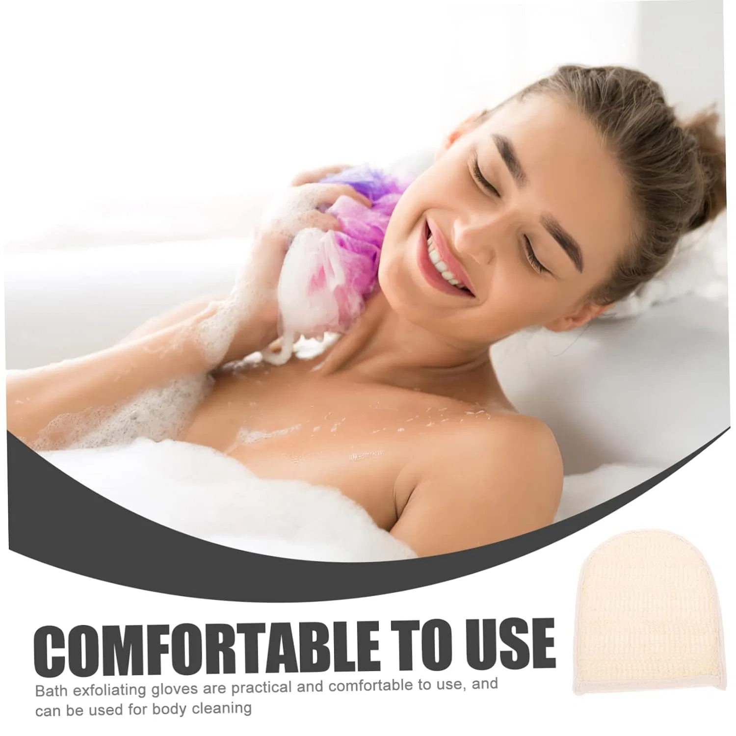 Пилинг-перчатки для тела, набор 2 шт, PACKOVE, 19.5x14.5x1 см — фото 3