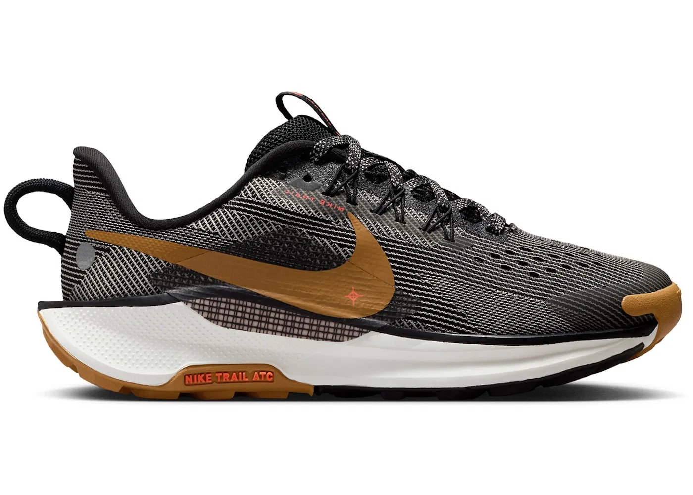 Детские кроссовки для бега по бездорожью Nike React Pegasus Trail 5, Black/Fir/College Grey/Desert Ochre