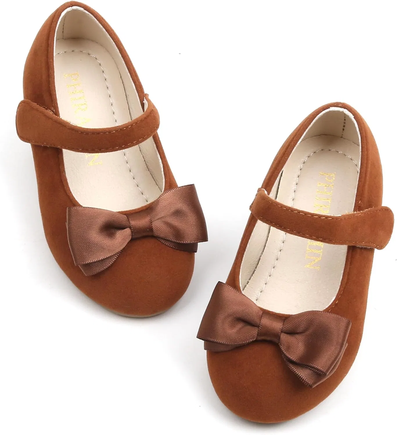 Детские балетки для девочек Flower Girl PHIRAMIN, Brown