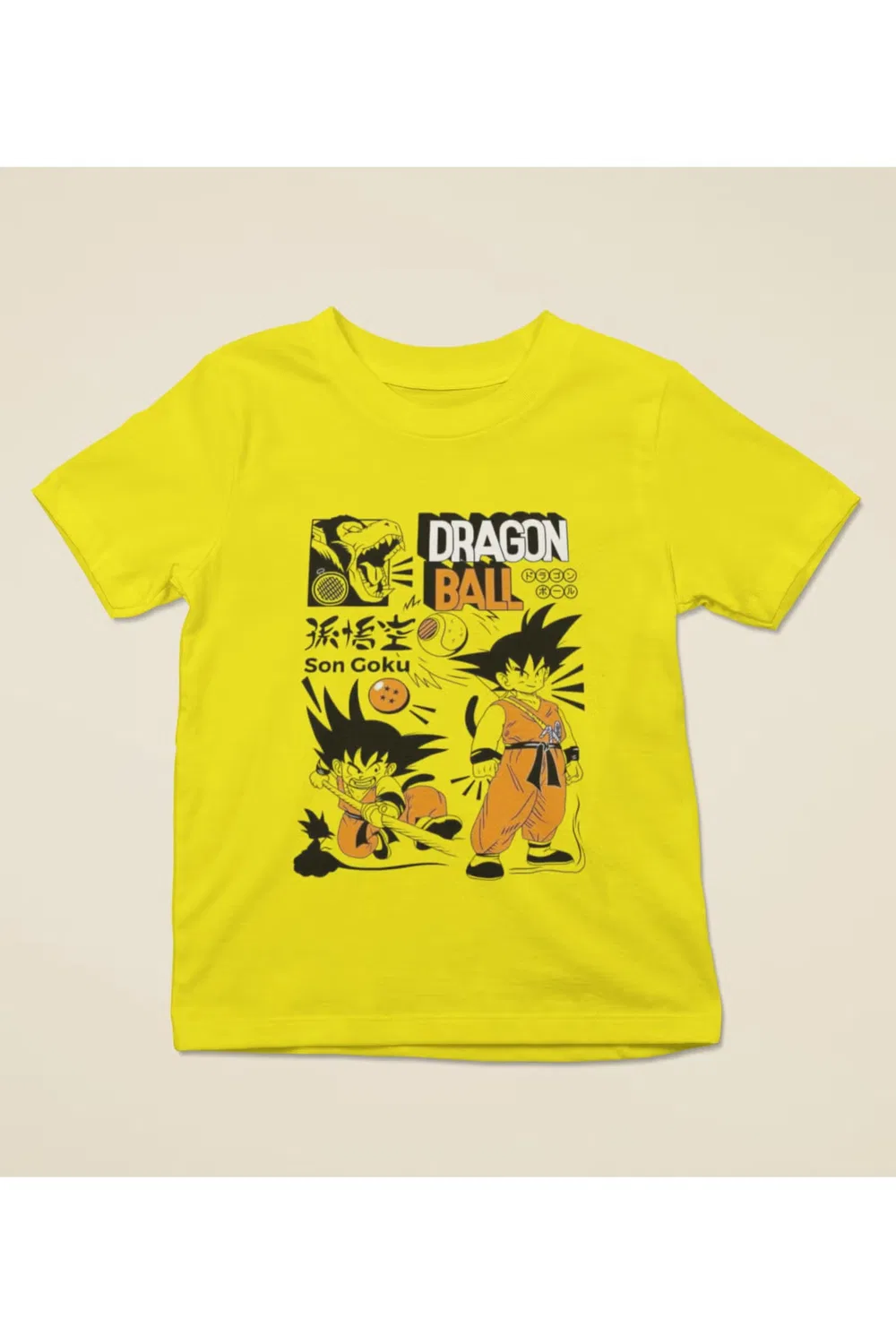 Футболка с принтом Dragon Ball, Zoom, желтый