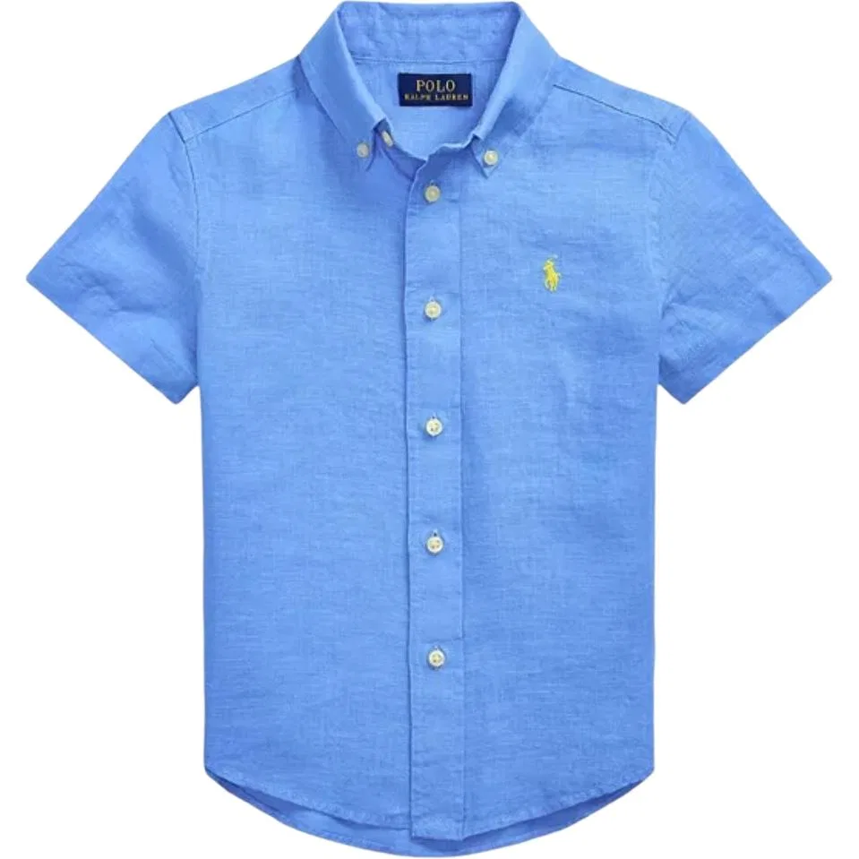 Детская рубашка повседневная с воротником Polo Ralph Lauren, Blue