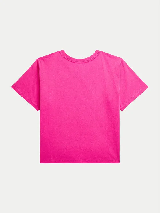 Футболка boxy fit Polo Ralph Lauren, розовый — фото 2