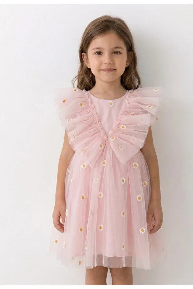 Детское платье для девочек с вышивкой Penu Baby Kids, Pink — фото 2