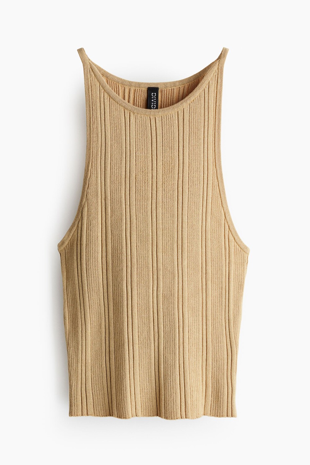 

Топ H&M Rib-knit Tank, бежевый