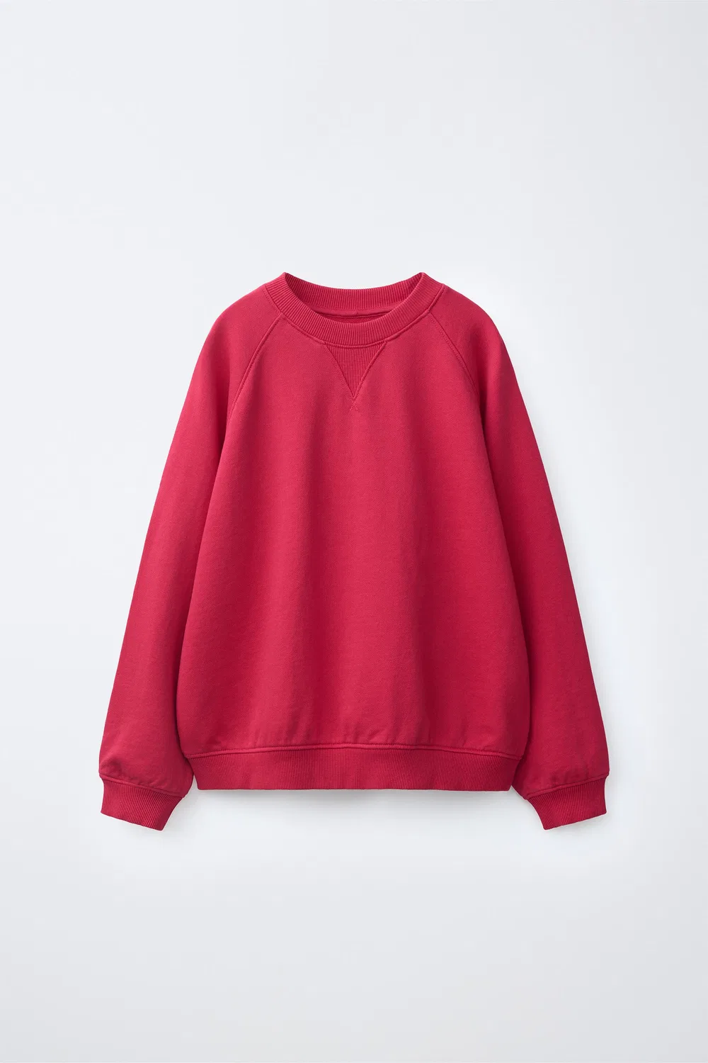 Однотонная хлопковая толстовка ZARA, Dark fuchsia