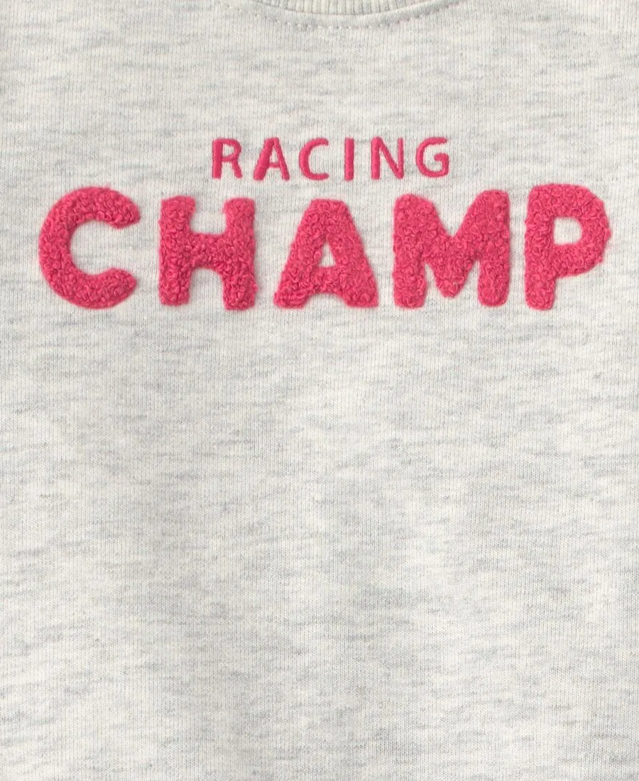 Детский комплект для мальчиков из худи, боди и штанов Racing Champ Carter's, Gray/Beige — фото 2