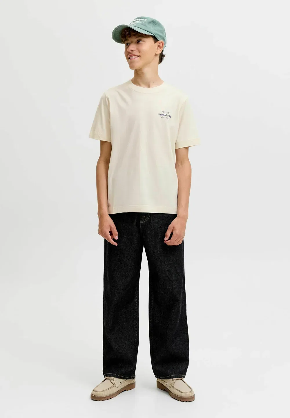Jornorrebro typo tee ss crew neck sn jnr - print t-shirt Jack & Jones Junior, Antique White
