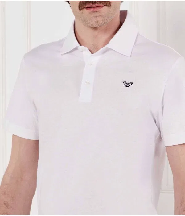 Мужское поло Regular Fit Emporio Armani, белый — фото 4