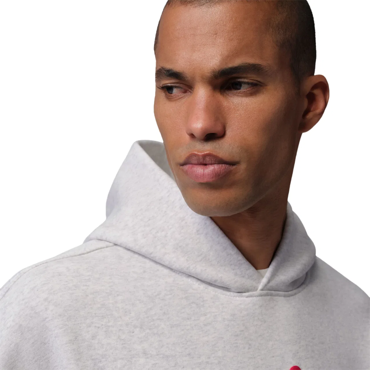 Мужской худи оверсайз с принтом Jordan Brooklyn Graphic Oversize Pullover BB Hoodie, Jordan, Gray Red — фото 3