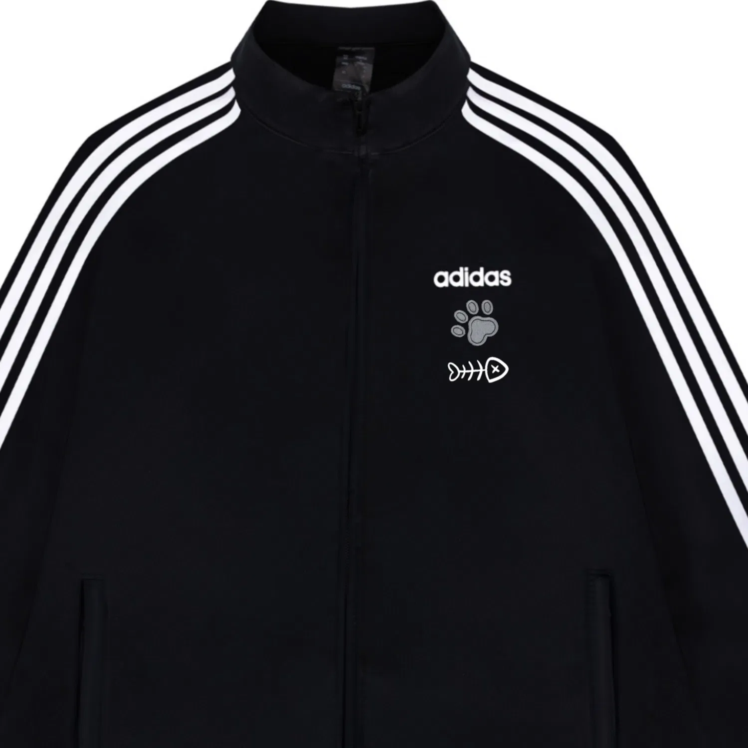 Женская куртка с принтом Cat Paw Fishbone Adidas, Cat Paw Fishbone — фото 4