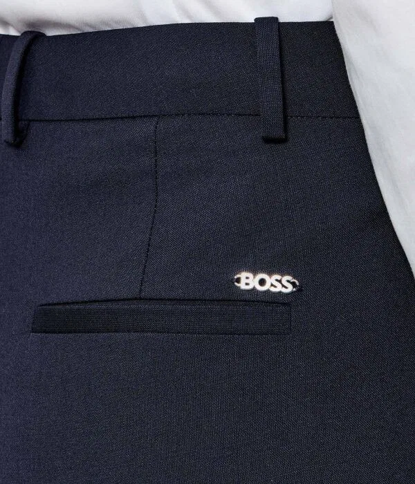 Женские брюки из шерсти Tilunah BOSS, Blu Marino — фото 4