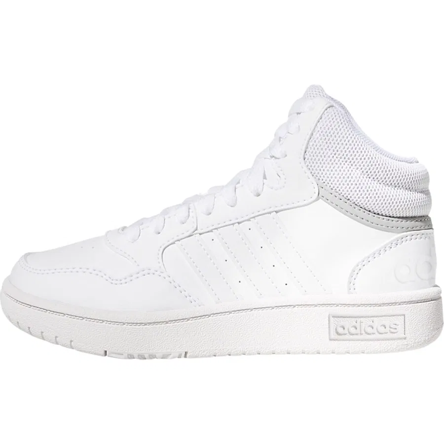 Кроссовки повседневные с высоким берцем Sportswear GW0401 Hoops Mid Shoes adidas, Бело-серый — фото 3