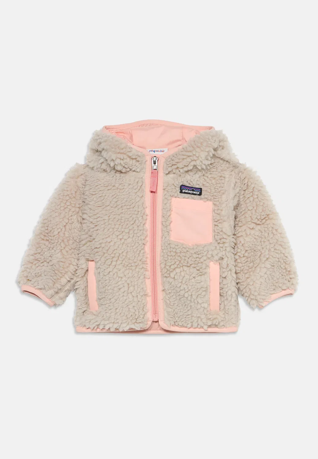 Ретро худи унисекс - куртка для активного отдыха Patagonia, Natural/Sunlit Pink