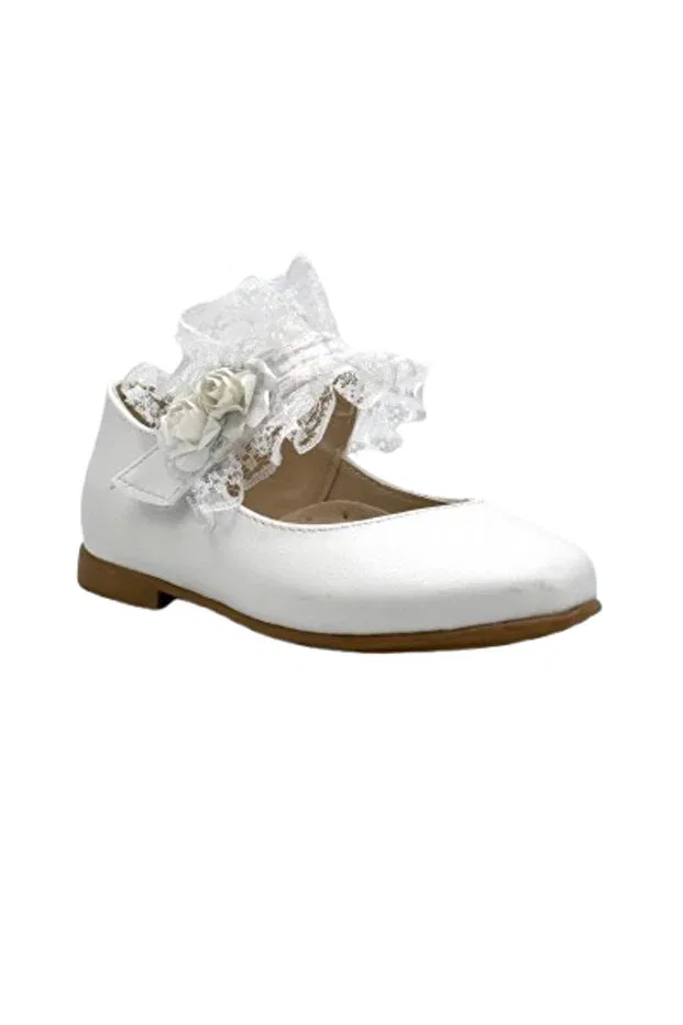 Детские балетки для девочек с принтом Tulle detailed velcro children's sports shoes Kindep, White