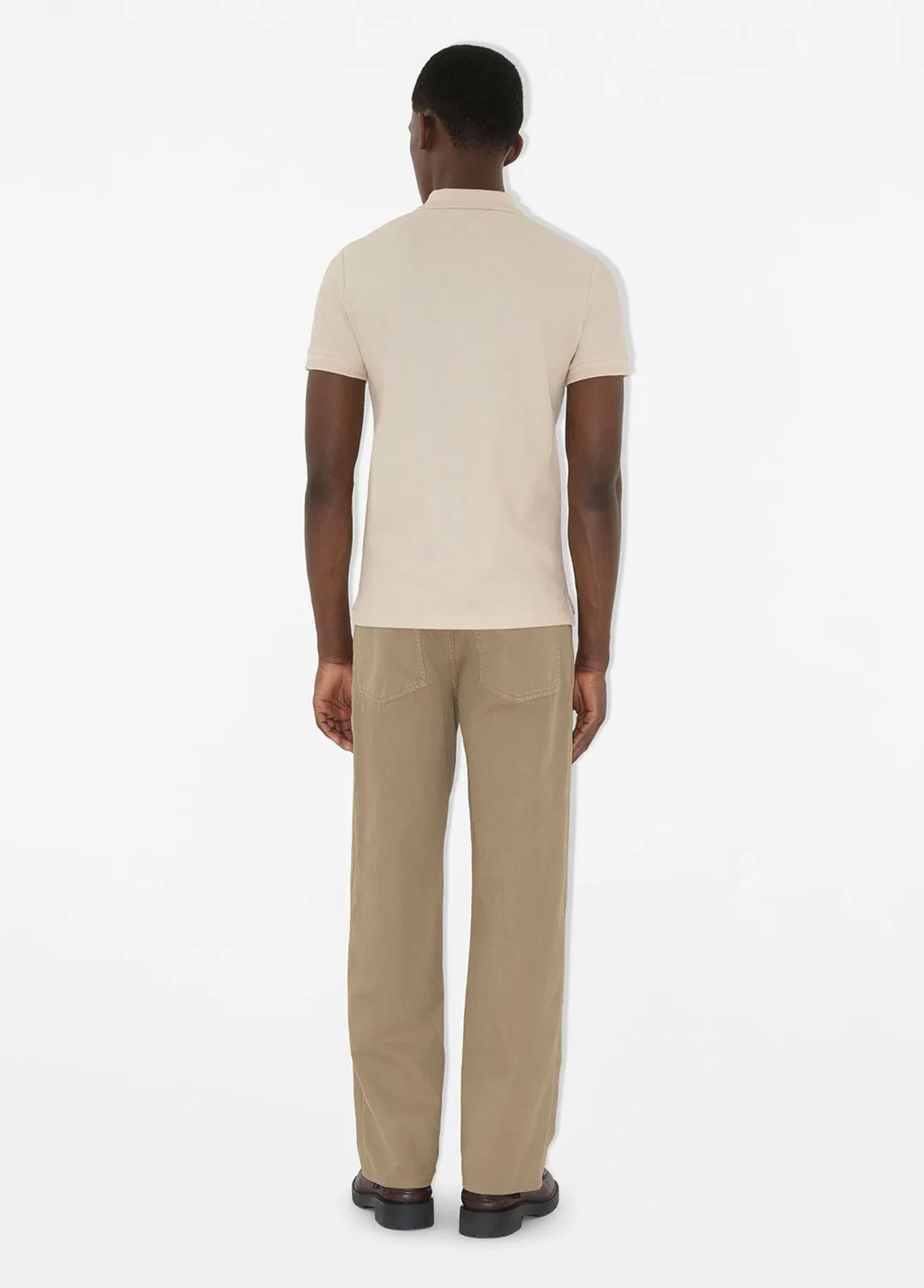Футболка поло Burberry Cotton, бежевый — фото 4