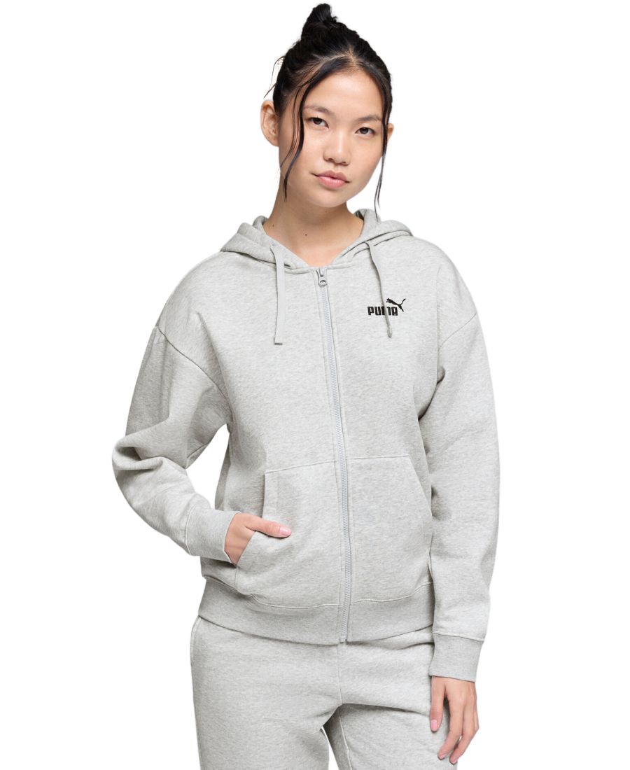 

Женская толстовка Essential Logo Comfort Fit на молнии Puma, Light Gray Heather