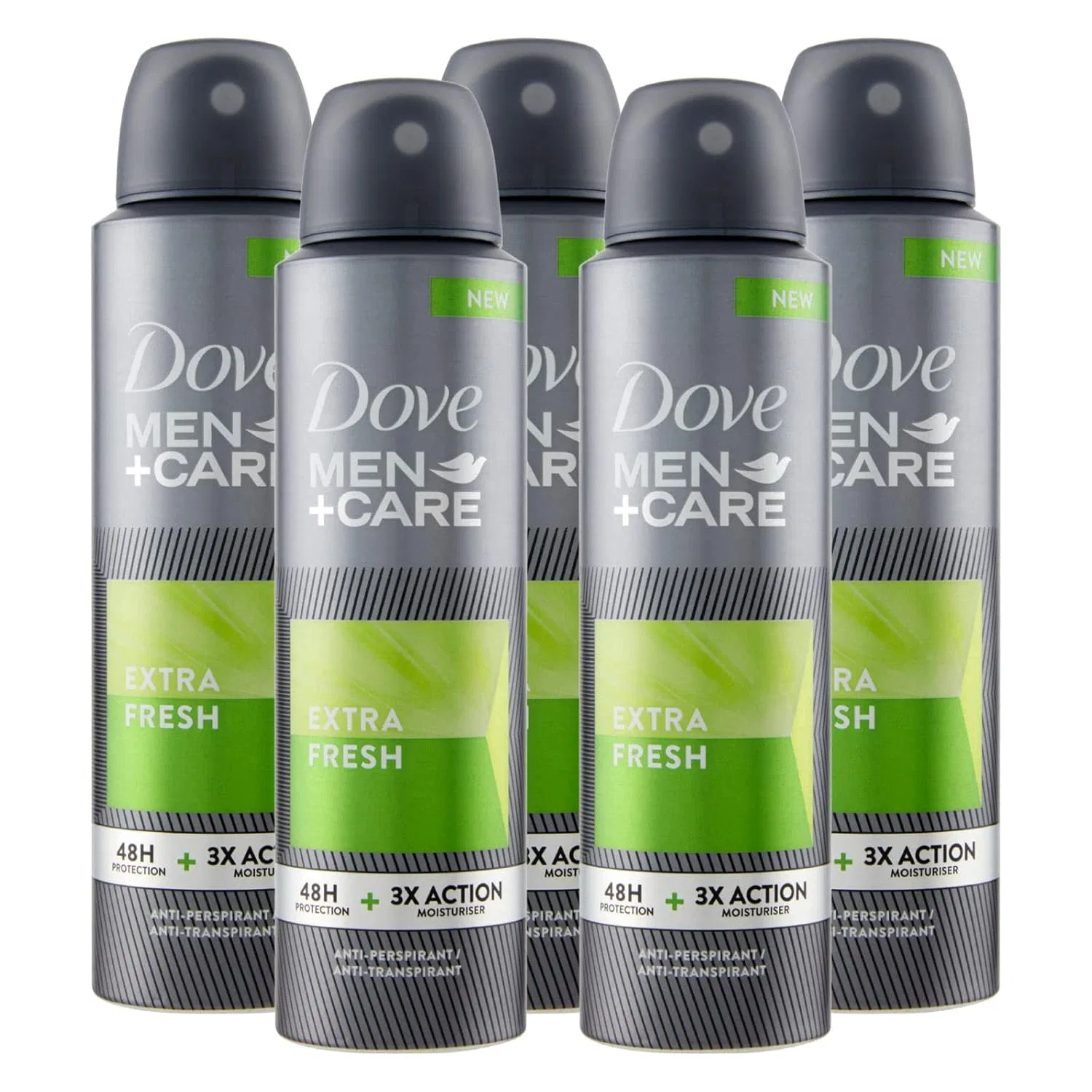 Дезодорант-антиперспирант Extra Fresh Dove Men+Care, набор 5 шт. по 150 мл