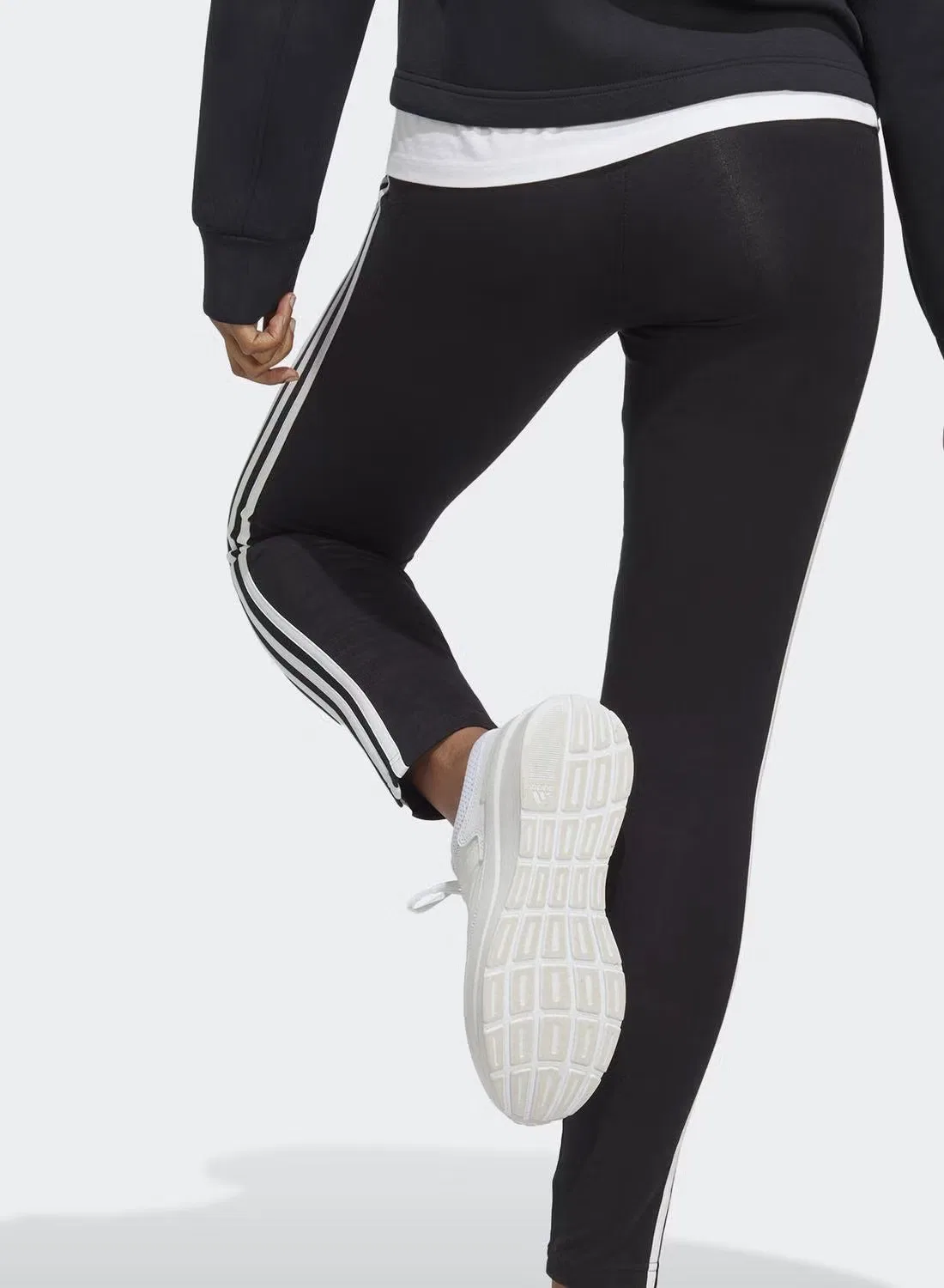 Леггинсы тренировочные с высокой посадкой Adidas, черный — фото 2