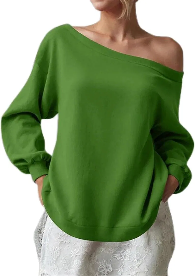 Женская футболка с длинным рукавом V-образным вырезом Solid Color, Black