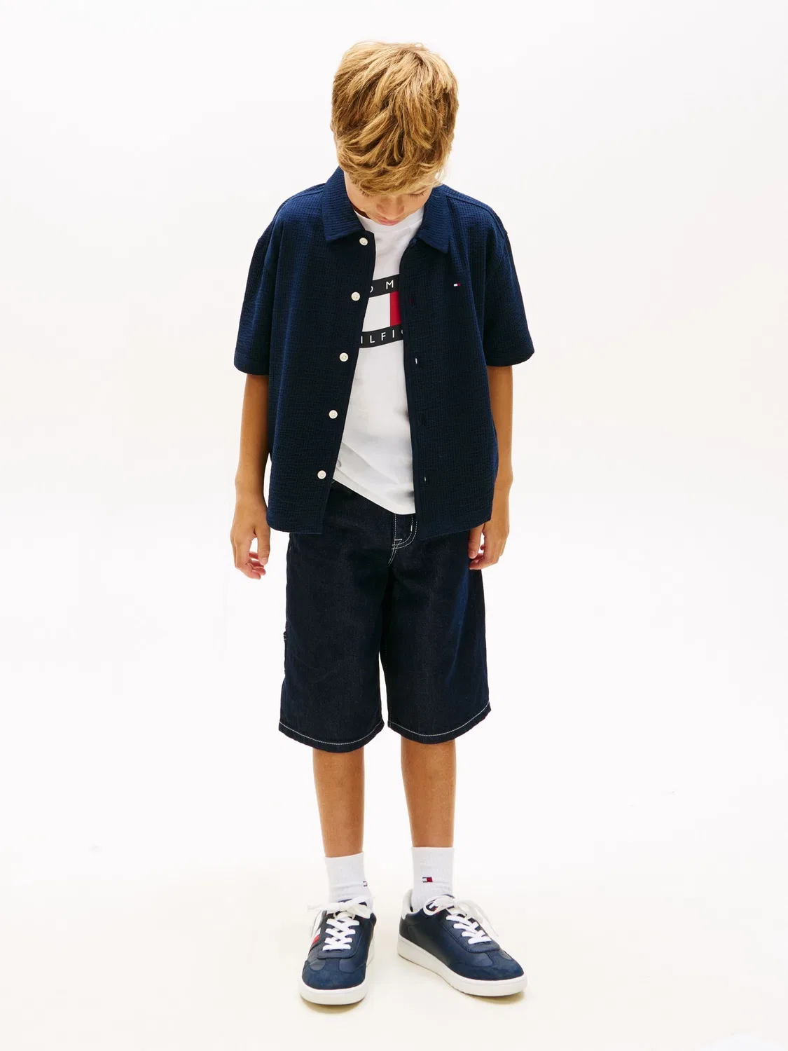 Рубашка с коротким рукавом, рипс Tommy Hilfiger, темно-синий — фото 2