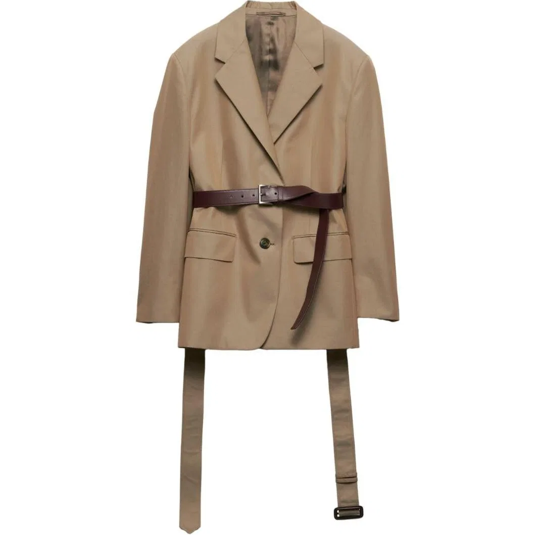 Блейзер однобортный твиловый, PRADA, Archive Beige