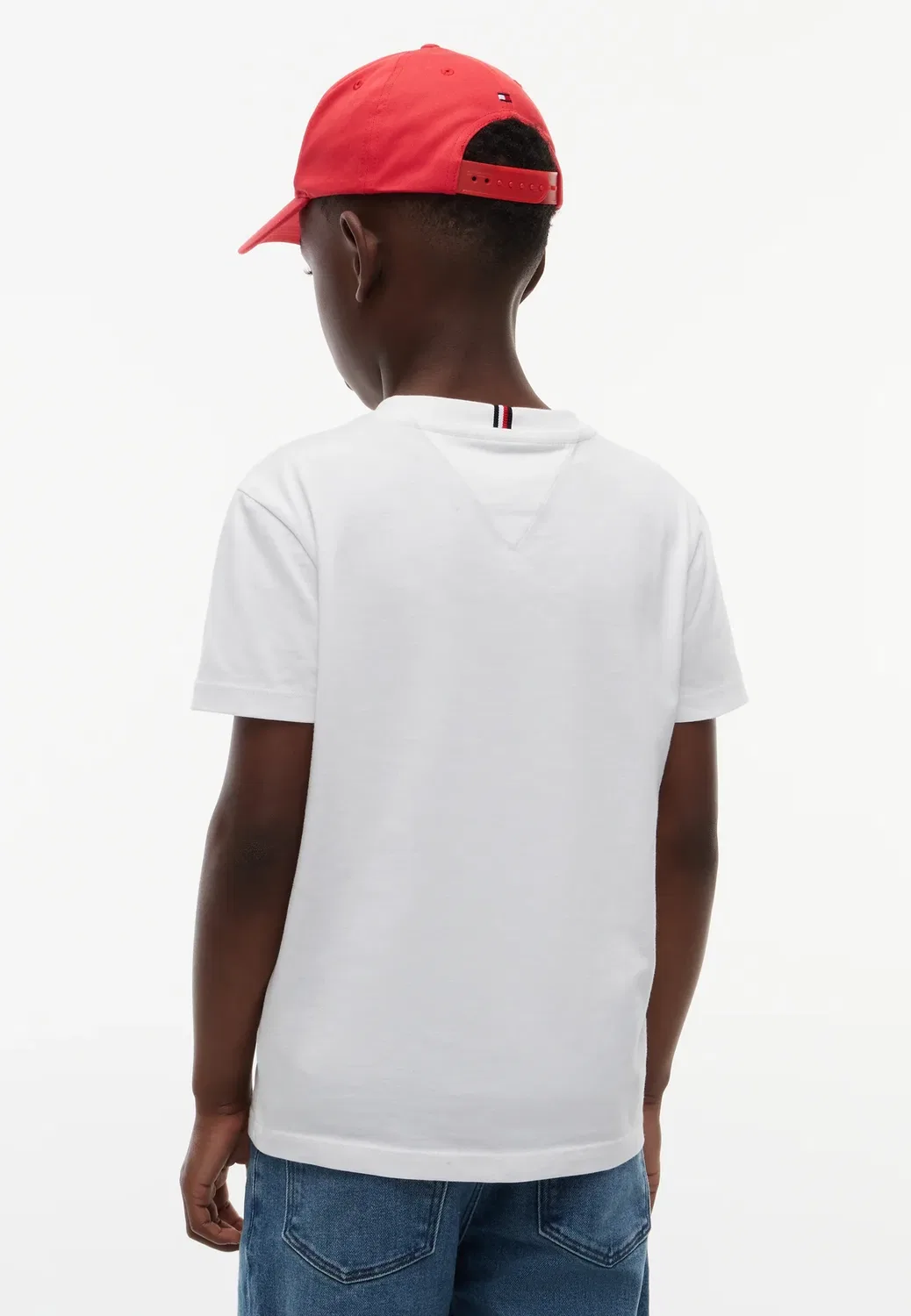 Базовая футболка с логотипом, унисекс - базовая футболка Tommy Hilfiger, White — фото 3