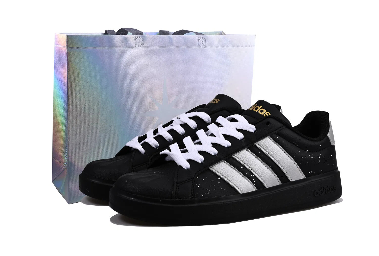 Детские кроссовки для скейтбординга с принтом Adidas Street Talk, Black — фото 4