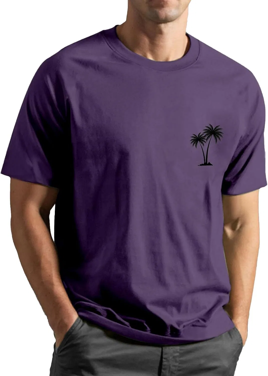 Мужская футболка с коротким рукавом из легкой дышащей ткани, Purple