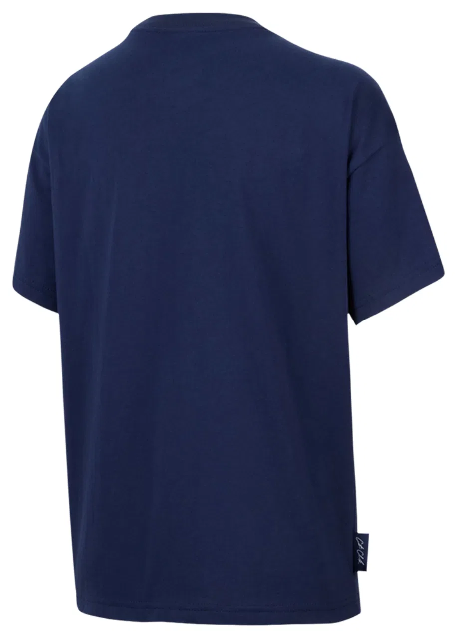 Футболка для девочек Caitlin Logo Nike, цвет Midnight Navy/Yellow — фото 4