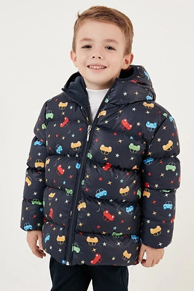 Детское пальто для девочек утепленное пуховое Lela, Navy Blue — фото 4