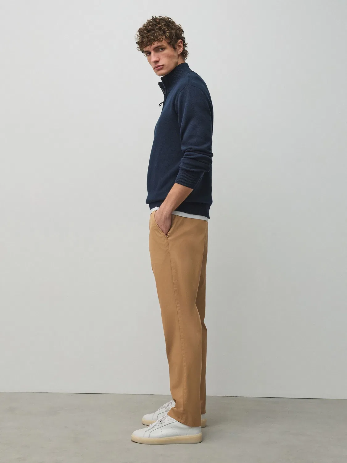 Брюки чинос Slim Fit Ochre Yellow Next — фото 2